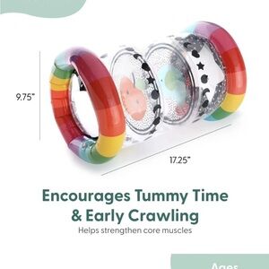 Rainbow Sensory Rolling Rattle Tube - Kids Learning Toy